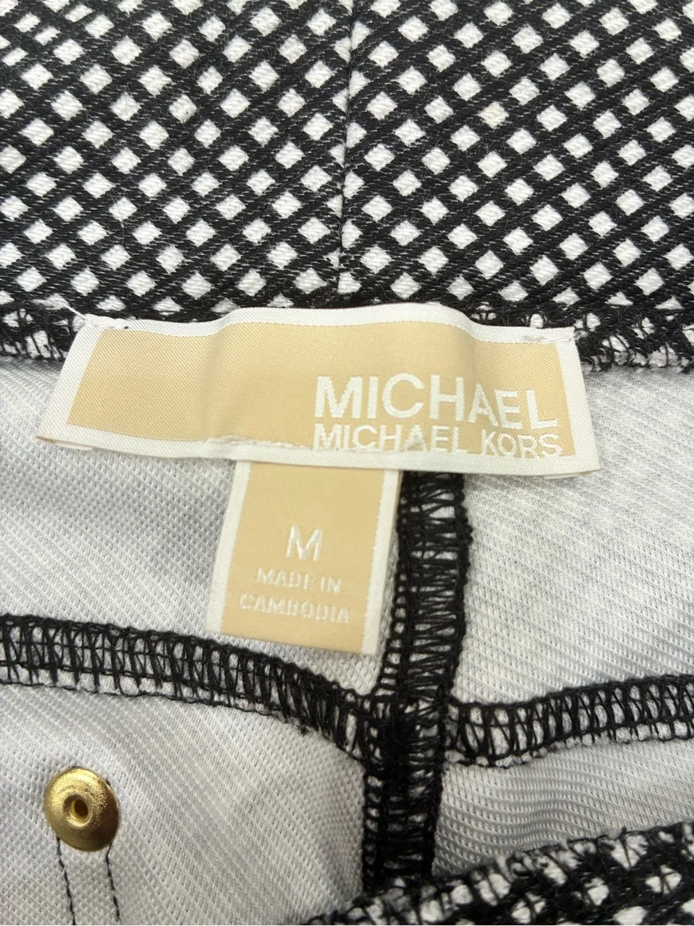 Micheal Kors Black and White Polka Dot Skinny Jeggings- Womens